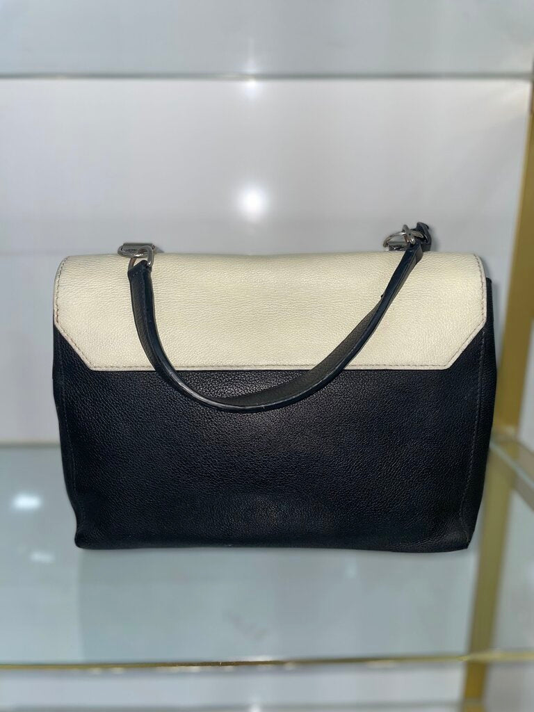 Louis Vuitton Cream, Black Calfskin Mechanical Flowers Lockme Handbag