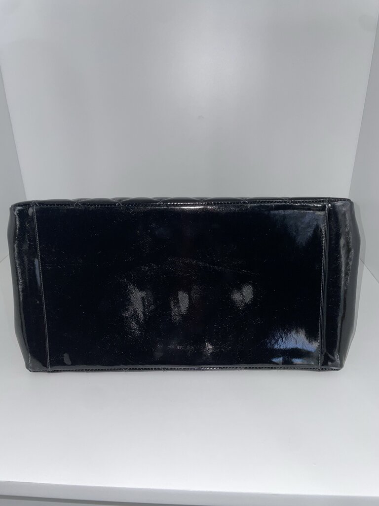 Chanel Black Quilted Patent Leather Timeless Tote