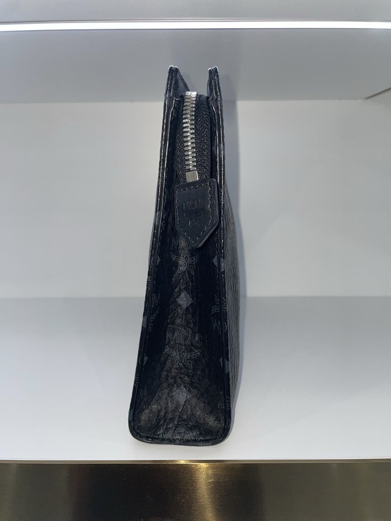 MCM Visetos Leather Monogram Clutch