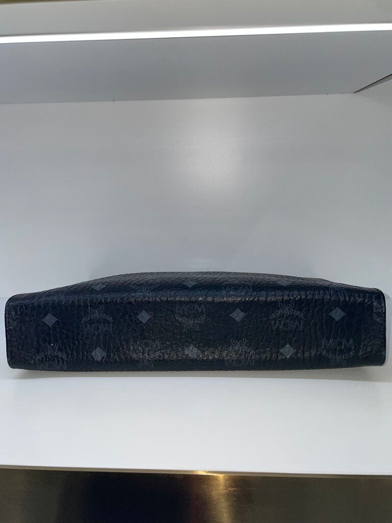 MCM Visetos Leather Monogram Clutch