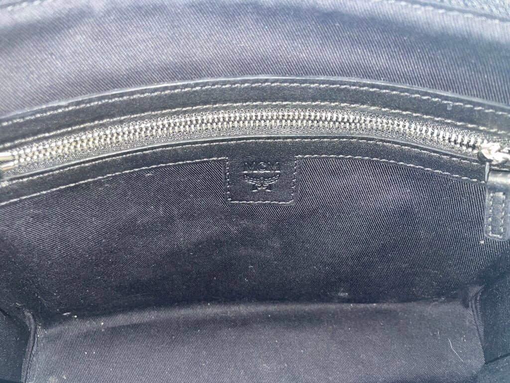 MCM Visetos Leather Monogram Clutch
