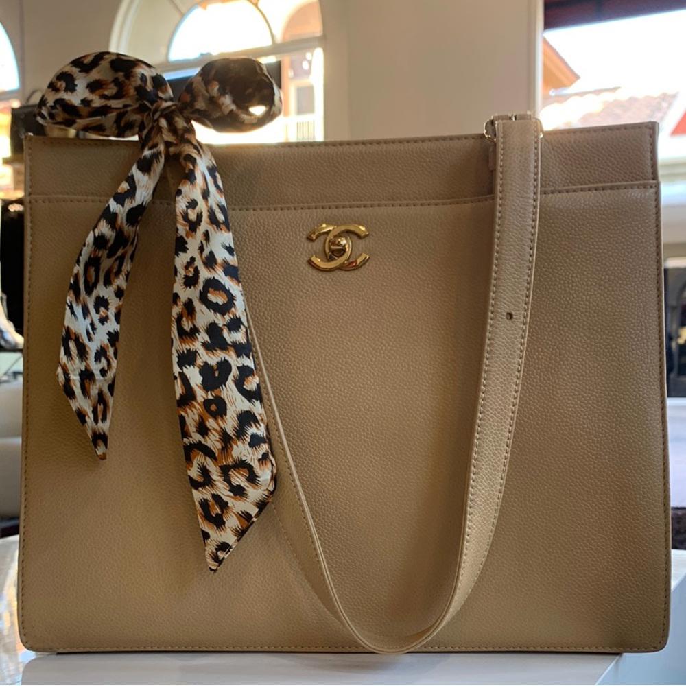 Chanel *RARE* Beige Cavier Leather Tote