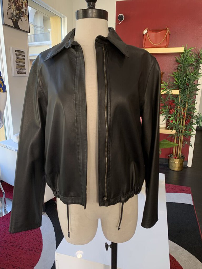 Bally Black Leather Jacket *est retail $1800*