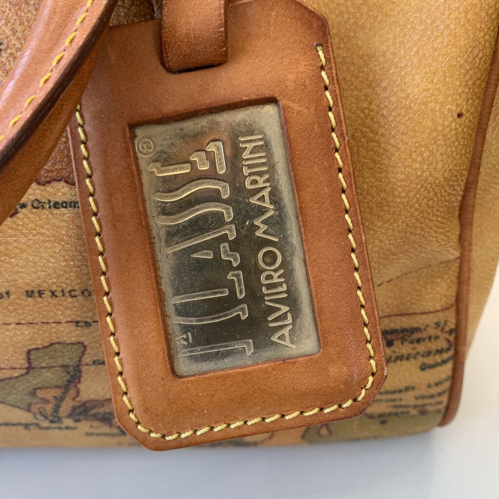 Alviero Martini Brown Mini Map Handbag
