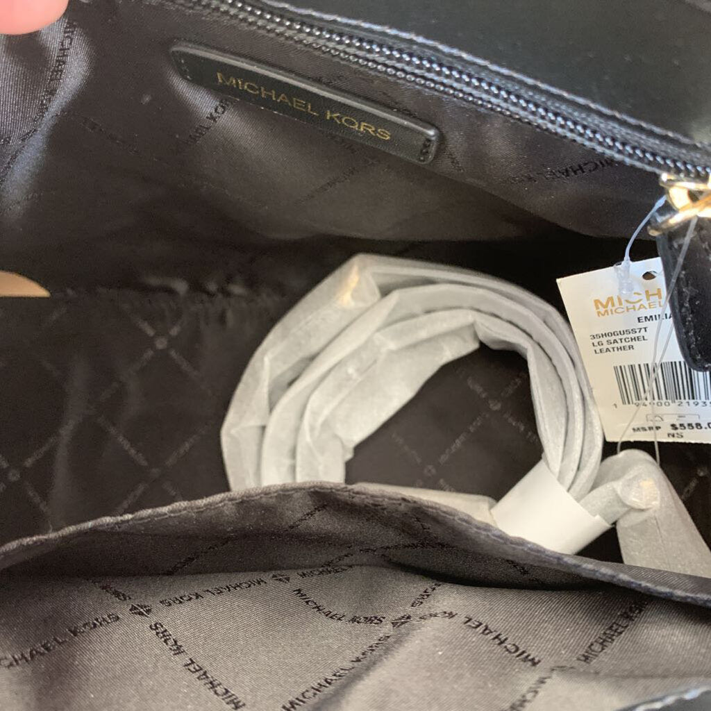 MK Black Emilia Large Satchel Handbag