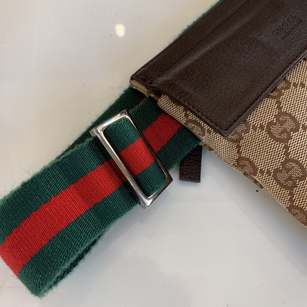 Gucci Monogram Double Canvas Belt Bag