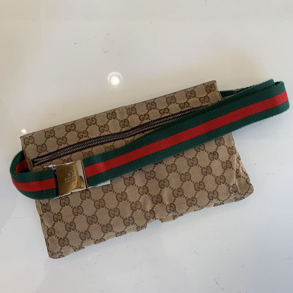 Gucci Monogram Double Canvas Belt Bag