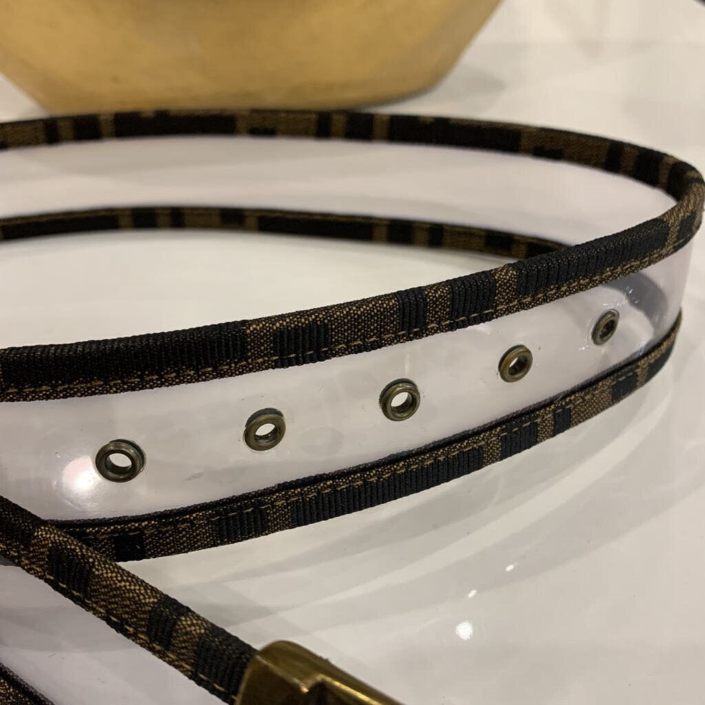 Vintage Fendi Clear *RARE* Monogram Belt