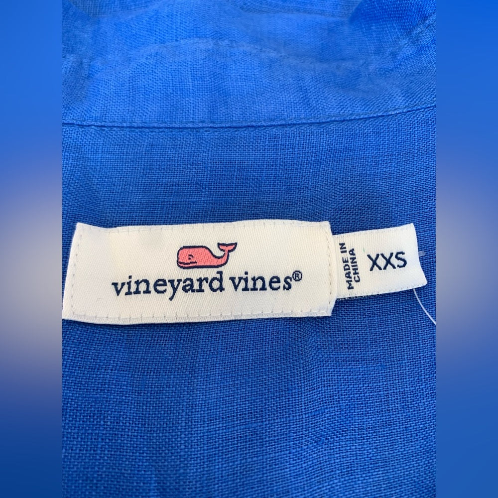 Vineyard Vines Blue Linen Top