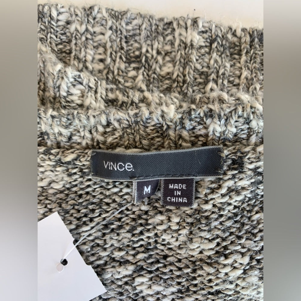 Vince Grey White Pullover Sweater